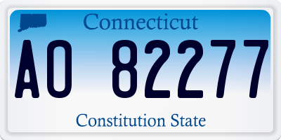 CT license plate AO82277
