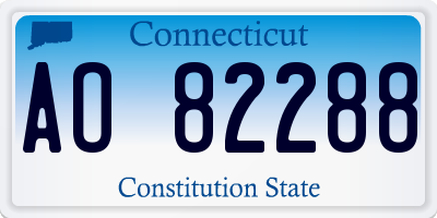 CT license plate AO82288