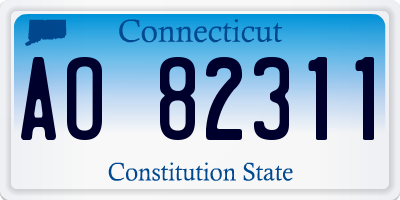 CT license plate AO82311