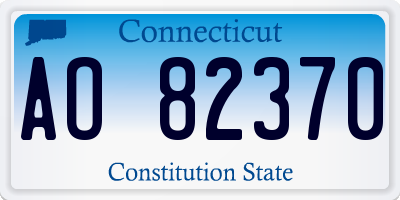 CT license plate AO82370