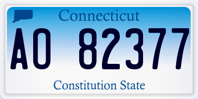 CT license plate AO82377