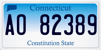 CT license plate AO82389