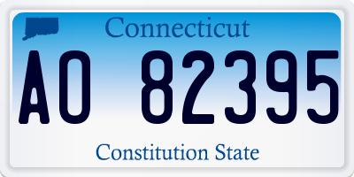 CT license plate AO82395