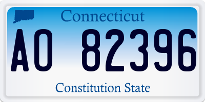 CT license plate AO82396