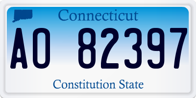 CT license plate AO82397