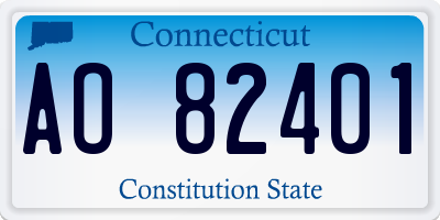 CT license plate AO82401