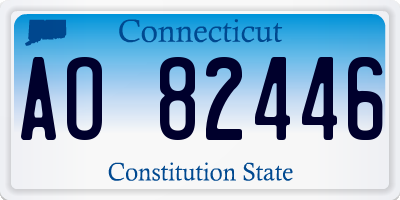 CT license plate AO82446