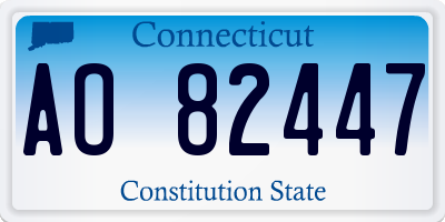 CT license plate AO82447