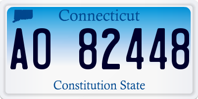 CT license plate AO82448