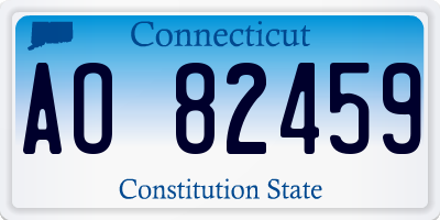CT license plate AO82459