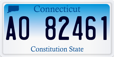 CT license plate AO82461