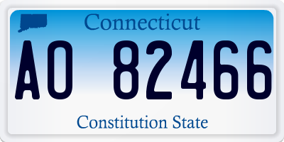CT license plate AO82466