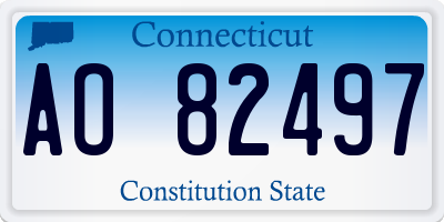CT license plate AO82497