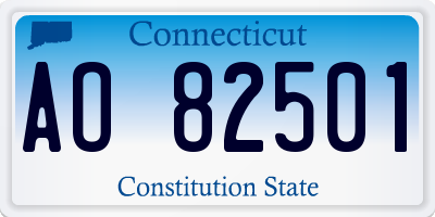 CT license plate AO82501