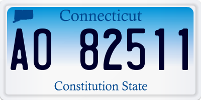 CT license plate AO82511