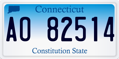 CT license plate AO82514