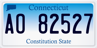 CT license plate AO82527
