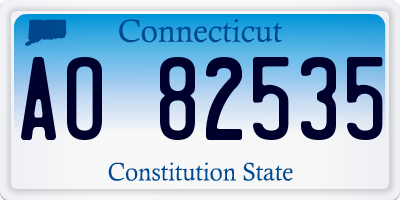 CT license plate AO82535