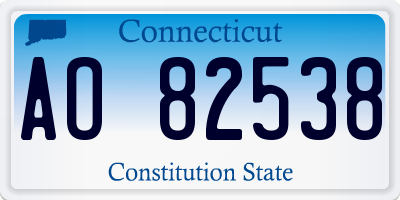 CT license plate AO82538
