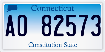 CT license plate AO82573