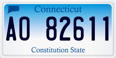 CT license plate AO82611