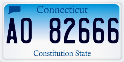 CT license plate AO82666
