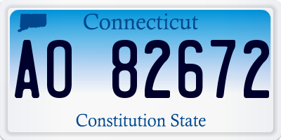CT license plate AO82672