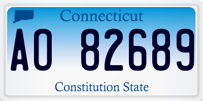 CT license plate AO82689