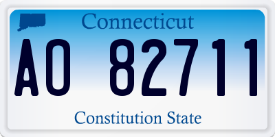 CT license plate AO82711
