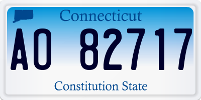CT license plate AO82717