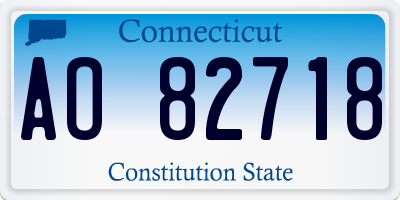 CT license plate AO82718