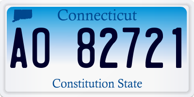 CT license plate AO82721