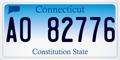 CT license plate AO82776