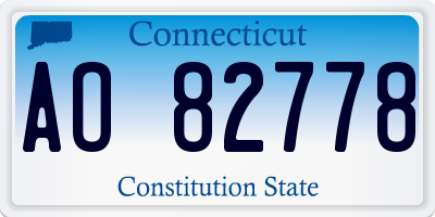 CT license plate AO82778