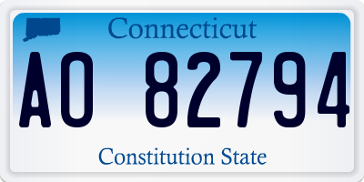 CT license plate AO82794