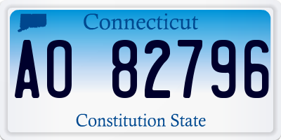 CT license plate AO82796