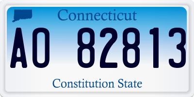 CT license plate AO82813