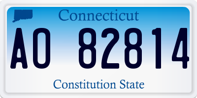 CT license plate AO82814