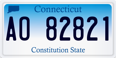 CT license plate AO82821