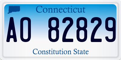 CT license plate AO82829