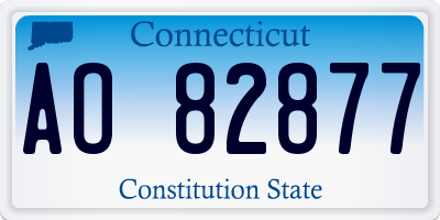 CT license plate AO82877