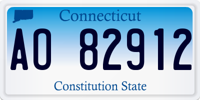 CT license plate AO82912