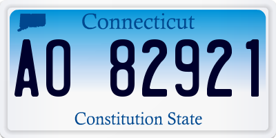 CT license plate AO82921