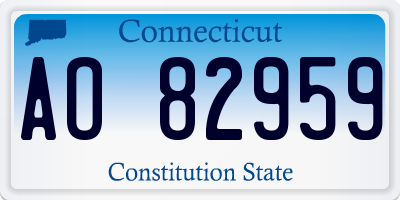 CT license plate AO82959