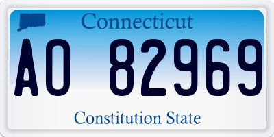 CT license plate AO82969