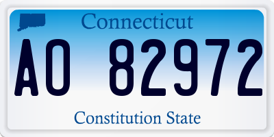 CT license plate AO82972