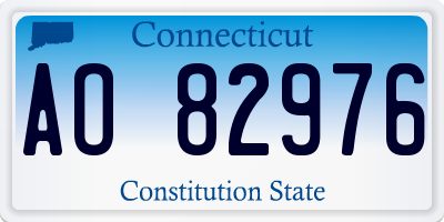 CT license plate AO82976