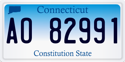 CT license plate AO82991