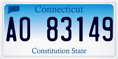CT license plate AO83149