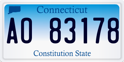 CT license plate AO83178